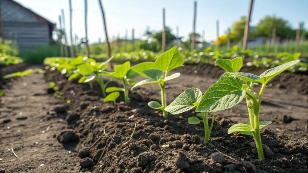 Bush beans in a spring garden – productive vegetables to grow in May